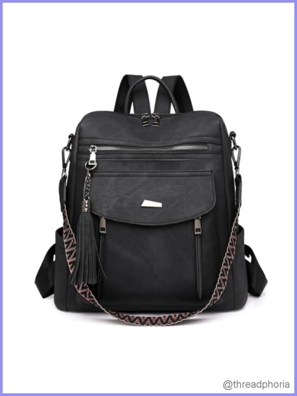 Convertible PU Leather Backpack Purse for Women Fashion Travel Handbag